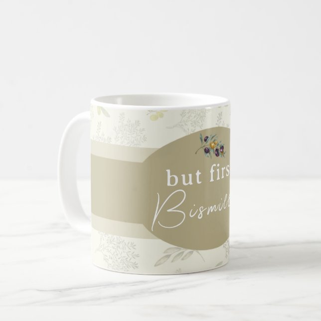 but first bismillah muslim kids reminder coffee  coffee mug (Front Left)