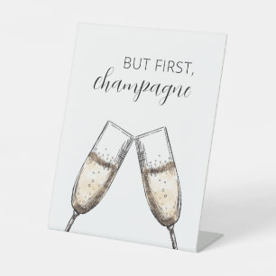 But First, Champagne Wedding Sign Poster