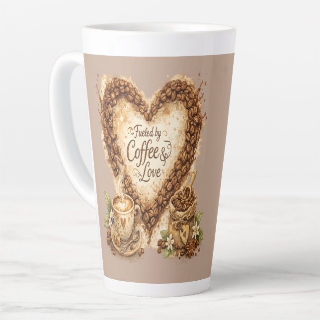 But First, Coffee Cozy Vintage Latte Mug (Left Angle)
