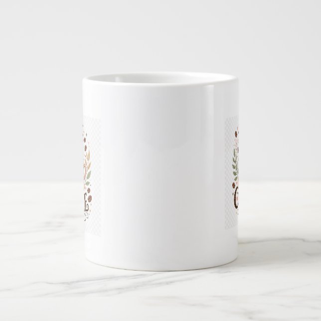 But First Coffee Cute Coffee Lover Cozy Large Coffee Mug (Front)