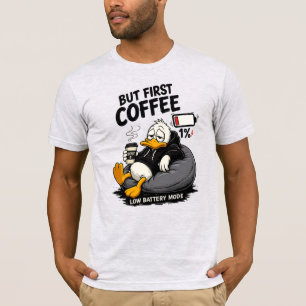 BUT FIRST COFFEE Funny Coffee Lover T Shirt