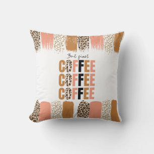 But First, Coffee Mug – Classic Morning Motivation Throw Pillow