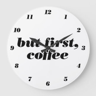 but first, coffee wall clock