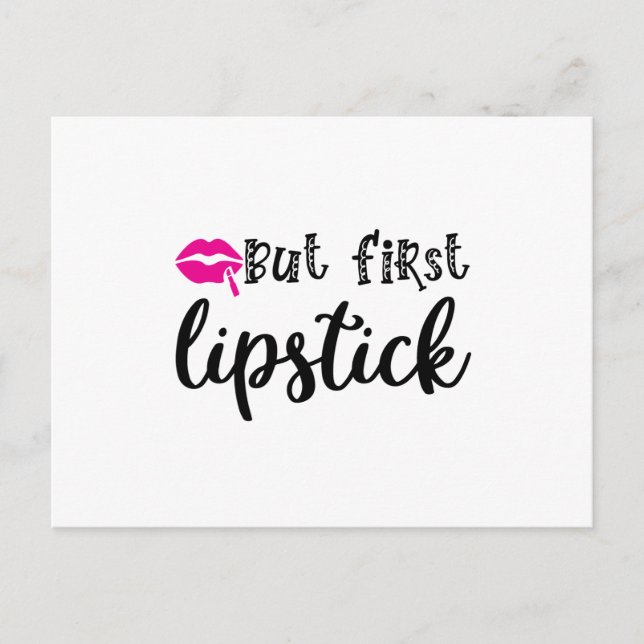 But first lipstick postcard (Front)