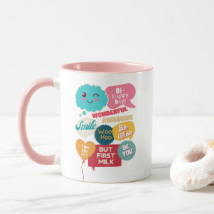 But First Milk Cool Conversation Bubble Sayings Mug