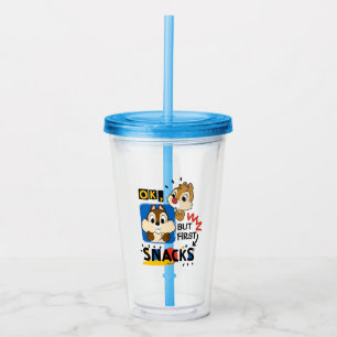 But First Snacks Chipmunks Acrylic Tumbler