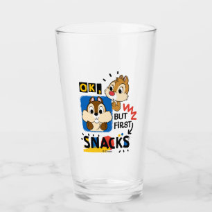 But First Snacks Chipmunks Glass