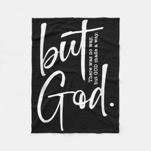 But God Christian Created With A Purpose Faith Bib Fleece Blanket