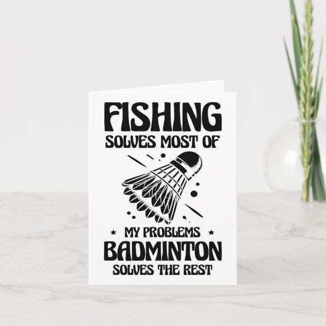 But In My Head I'm Playing Badminton Player Shuttl Card (Front)