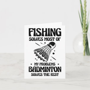 But In My Head Im Playing Badminton Player Shuttle Card