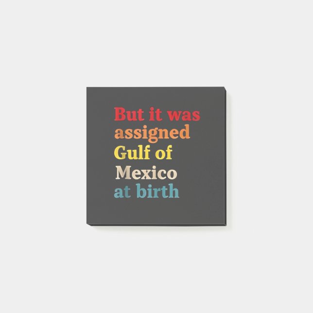 But It Was Assigned Gulf of Mexico at Birth Post-it Notes (Front)
