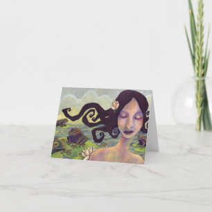 But She Has to Kiss Alot of Frogs greeting card