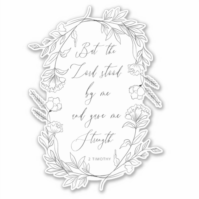 But the Lord Stood by Me Bible Verse with Wreath (Front)