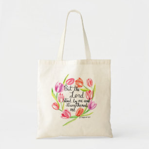 But the Lord stood by me Watercolor Tote Bag