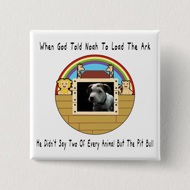 But The Pit Bull 2 Inch Square Button (Front)