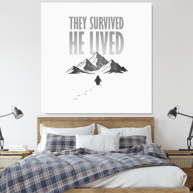 But Why Nihilist Penguin Motivation Canvas Print (Insitu(Bedroom))
