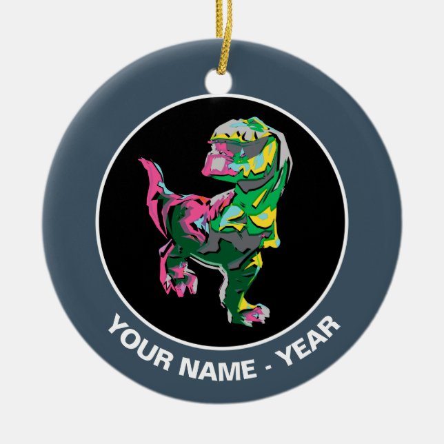 Butch Abstract Silhouette Ceramic Ornament (Front)