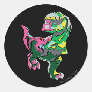 Butch Abstract Silhouette Classic Round Sticker