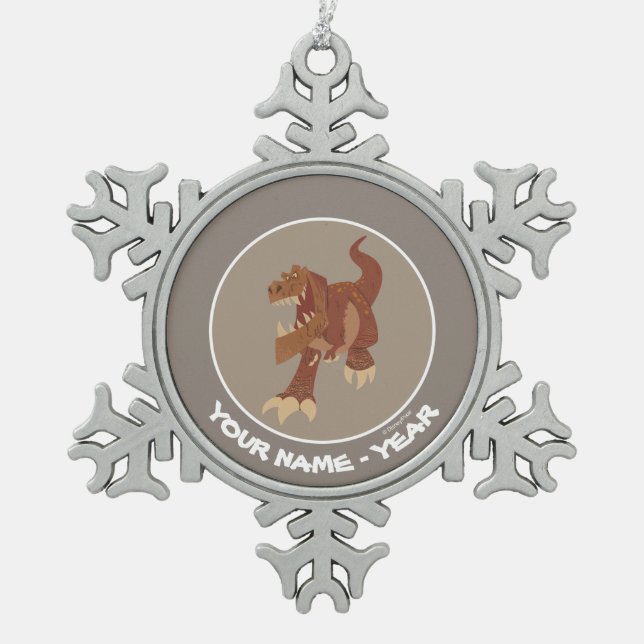 Butch Character Art Snowflake Pewter Christmas Ornament (Front)