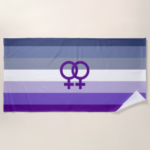 Butch Lesbian Love WLW Pride Beach Towel