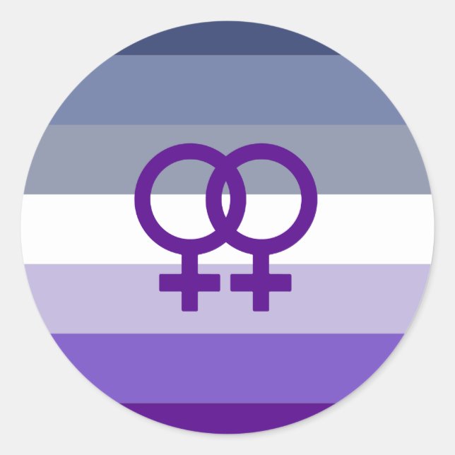 Butch Lesbian Love WLW Pride Classic Round Sticker (Front)