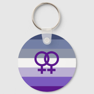 Butch Lesbian Love WLW Pride Keychain
