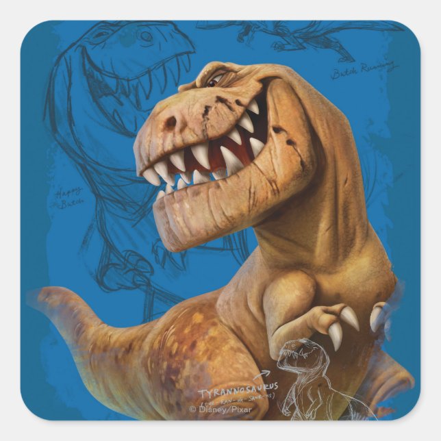 Butch Sketch Composition Square Sticker (Front)