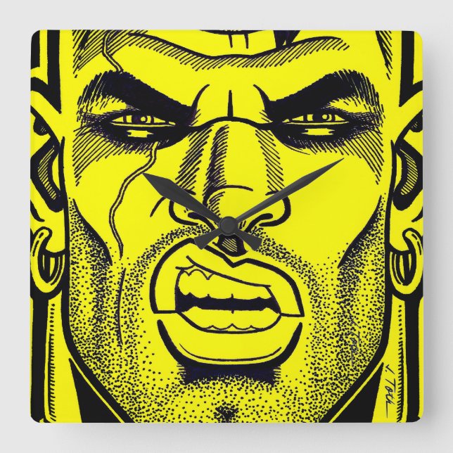 Butch Square Wall Clock (Front)