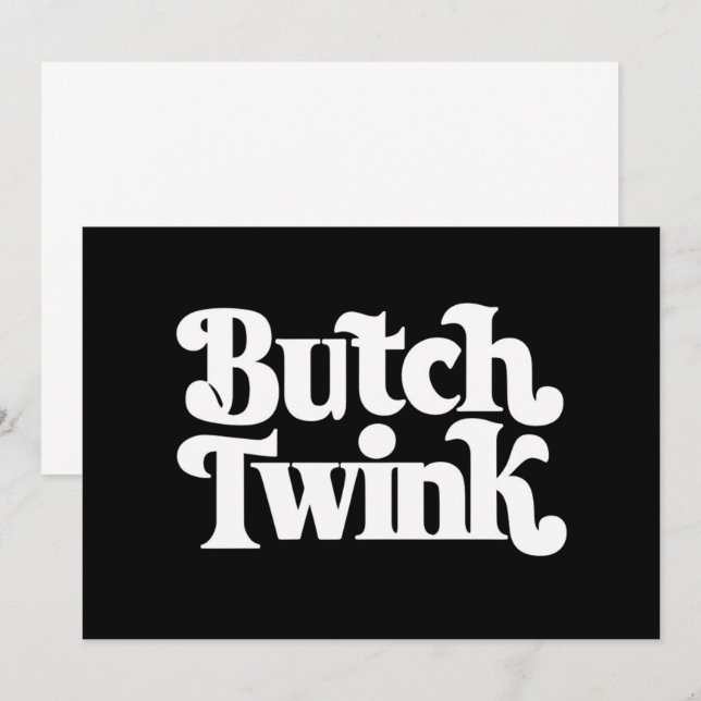 Butch Twink LGBTQ Pride Month Invitation (Front/Back)