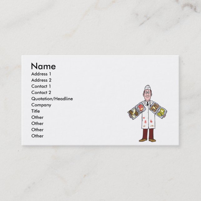 butcher business card (Front)