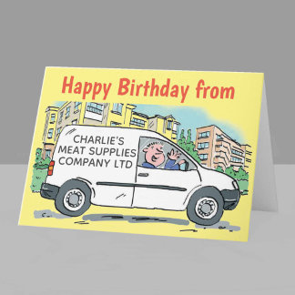 Butcher Business with Name on Company Van Card