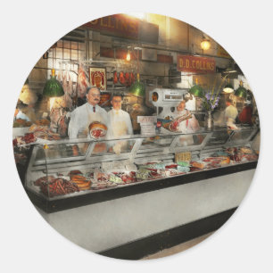 Butcher - DD Collins Butcher 1915 Classic Round Sticker