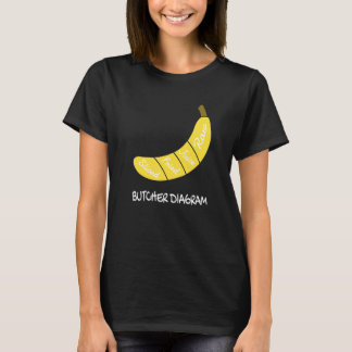 Butcher Diagram I Banana Healthy Fruits Yellow Fru T-Shirt