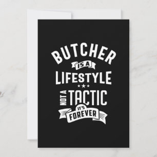 Butcher Job Title Tee Gift For Mens Womens Thank You Card