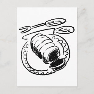 Butcher Joint of Beef Cartoon Design Postcard