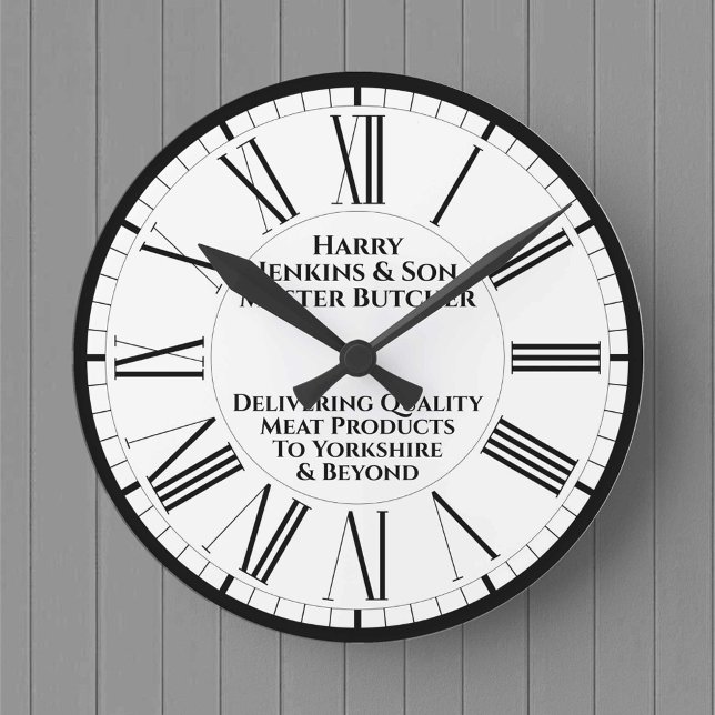 Butcher Shop Promotional Round Clock (Creator Uploaded)