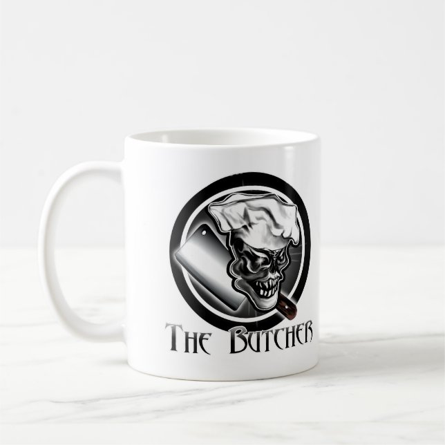 Butcher Skull 5 Coffee Mug (Left)