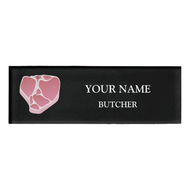 Butcher T-bone Name Tag (Front)