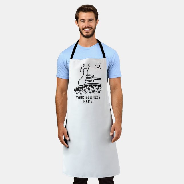 Butcher's Apron with Barbecue Sausage Image (Worn)