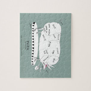 butchers cuts - pig, tony fernandes jigsaw puzzle