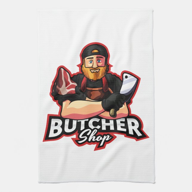 Butcher's Delight Apron - Culinary Artistry Kitchen Towel (Vertical)