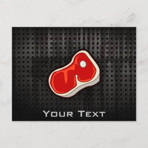 Butcher's Steak; Black Postcard