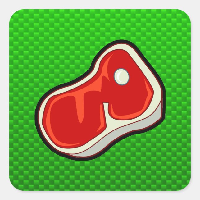 Butcher's Steak; Green Square Sticker (Front)