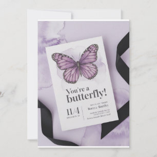 Butfu bginnings: Elegant Baby Shower Invitation" Invitation