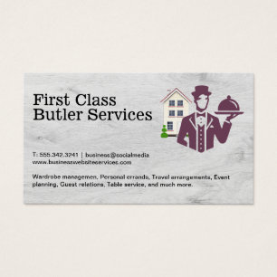 Butler avec plateau de service   Services à la mai