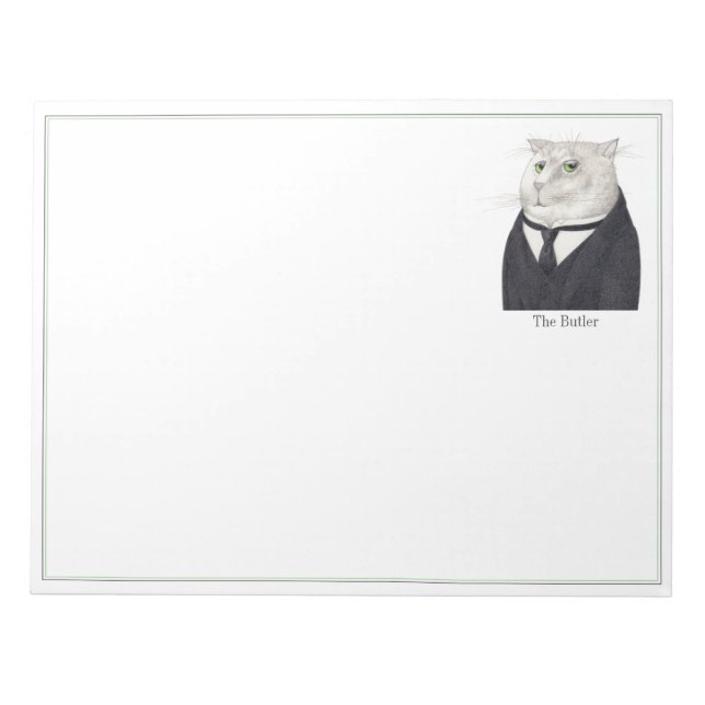 BUTLER CAT 11x8.5 Notepad  (Front)