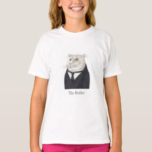 BUTLER CAT Girls' Basic T-shirt