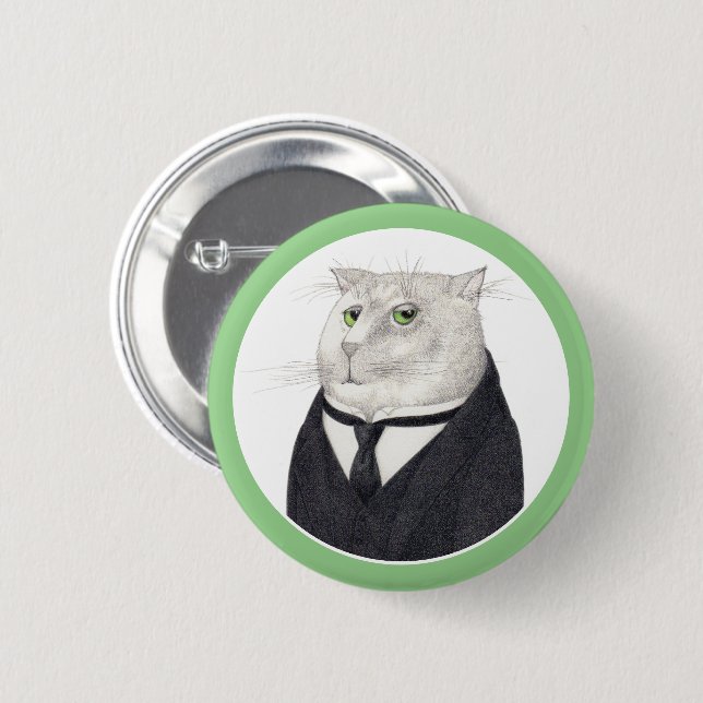 BUTLER CAT Round Pin Button (Front & Back)