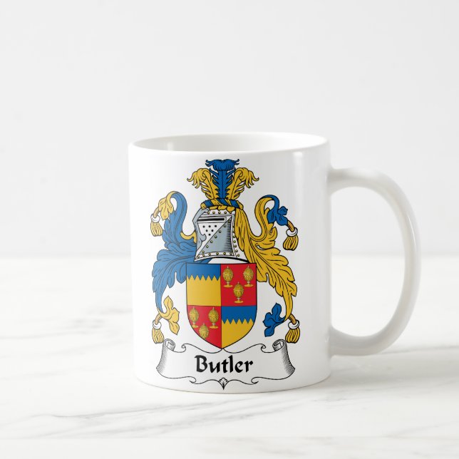 Butler Family Crest Coffee Mug (Right)