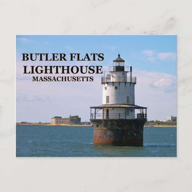 Butler Flats Lighthouse, Massachusetts Postcard (Front)